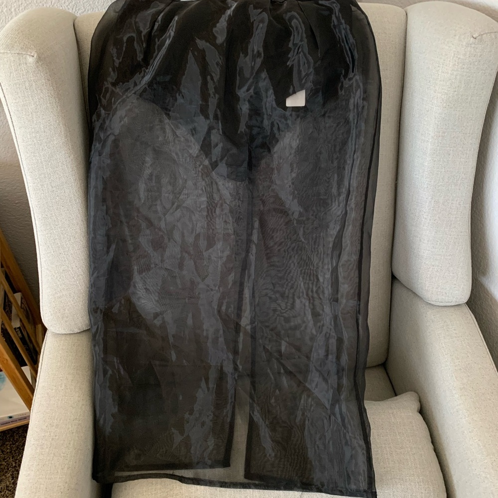 NWT Anthropologie Black Sheer skirt